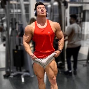 Jed North Red Stretch Gym Stringer
Tank Top